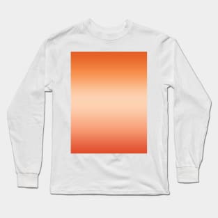 Orange, Peach and Apricot Ombre Warm Summer Gradient Long Sleeve T-Shirt